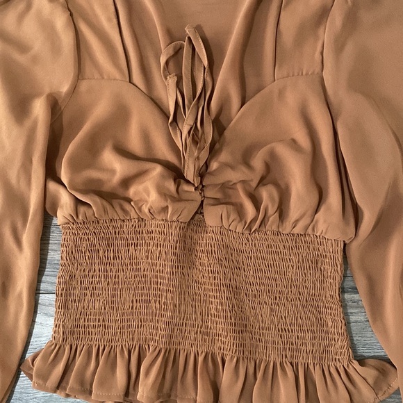 Elegant brown boho top - Picture 6 of 9
